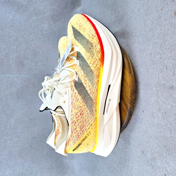 Adidas Running Shoes In Cream, Yellow, Red And Black